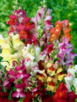 Antirrhinum majus nanum 'Dark Leaved Mix'